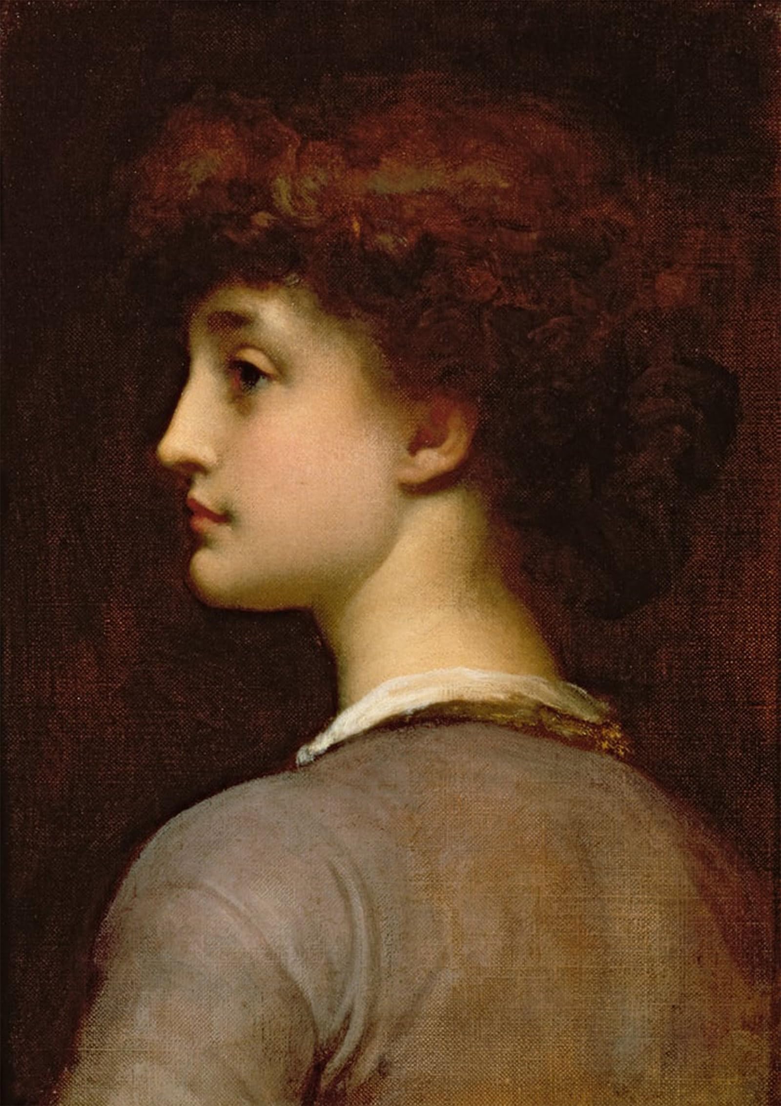 ARTXLXXBN Famous Painting Art Wall Decor Abstract Art Picture Portrait of a Young Girl by Frederic Leighton Animal Pictures for Home Decor 60x90cm