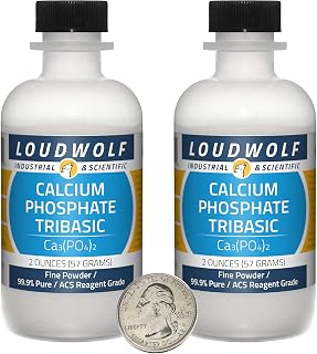 Calcium Phosphate Tribasic / 4 Ounces / 2 Bottles / 99.9% Pure ACS Reagent Grade/Fine Powder