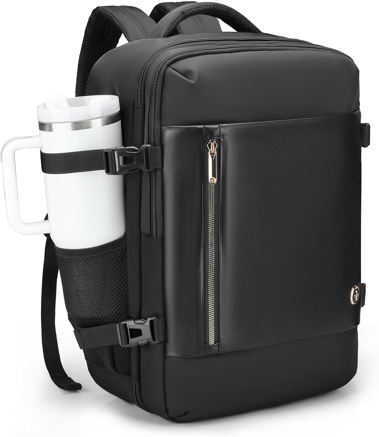 Swissdigital Design Travel Laptop Backpack for Women, 36L Carry On Backpack with USB Charging Port, RFID Protection & Wet-Dry Separation, TSA Friendly Fits 16 Inch Laptop, Black | SD1749-01