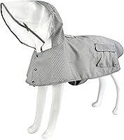 Vista 10 de Impermeable para perro, ropa de lluvia ligera reflectante ajustable para mascotas con capucha poncho (4XL, amarillo)