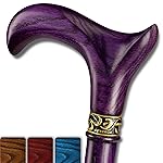 Asterom Walking Cane - Handmade, Ergonomic, Cane for Women - Wooden Walking Sticks for Seniors Women, Cool, Unique, Wood (Purple, 36 Inches)