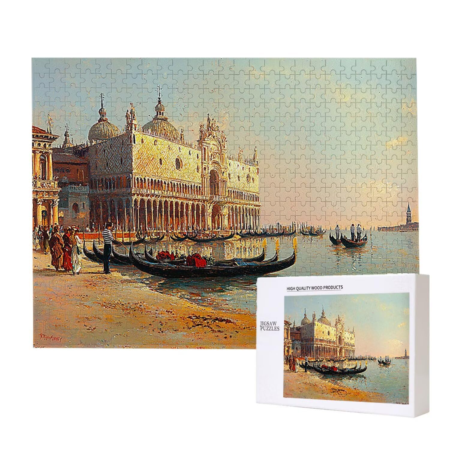 Puzzle dla dorosłych, 5000 elementów, nadmorskie miasta, 5000 elementów, puzzle dla dorosłych, gra edukacyjna, 158 x 106 cm, odpowiednie do dekompresji i dekoracji ścian pokoju, prezenty j-253