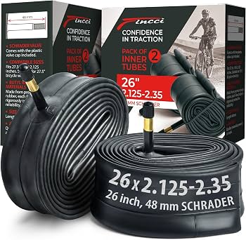 rennrad schlauch mit autoventil Fincci Fahrradschlauch 26 Zoll 26x2.10-2.35 48mm AV MTB Fall2023 Color:Black black Møns Klint – Höchste