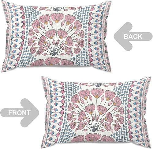 Vista 560 de ArogGeld Chinoiserie - Funda de cojín con estampado de leopardo y guepardo fucsia, con manchas de animales de vaca, color rosa oscuro, decoración