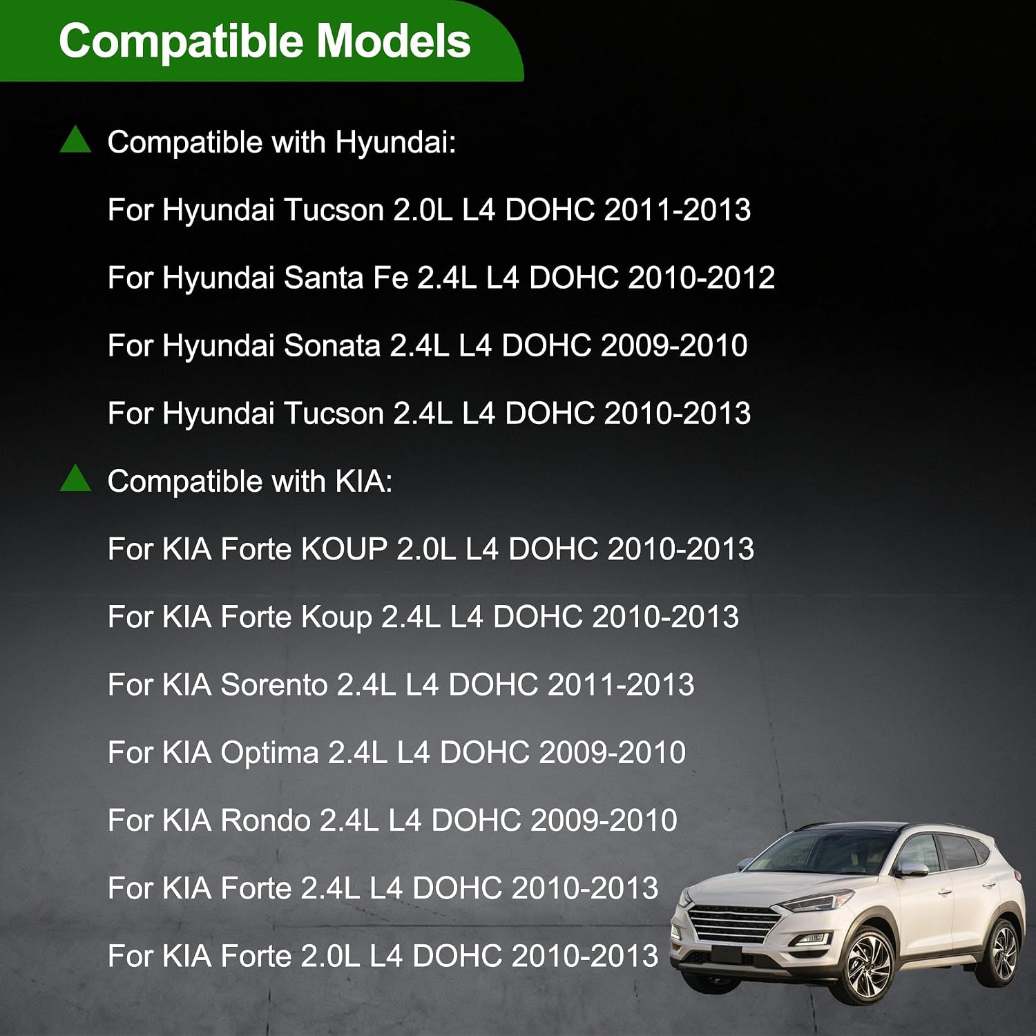 Engine Valve Cover Compatible with Hyundai Tucson Sonata Santa Fe, for Kia Forte Optima Rondo Sorento 2.0L 2.4L 2009-2013 Engine Valve Covers Protector Cap # 292402G000 29240-2G000