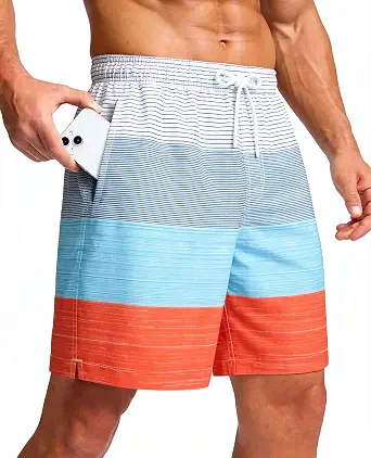 Mens Swim Trunks with Mesh Lining Quick Dry Bathing Suits Swimming Board Shorts 7"/9" with Pockets