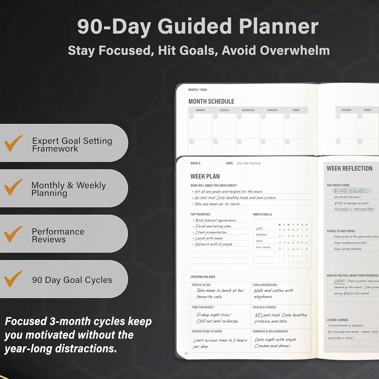 Boost Your Focus and Goals: A Review of the MindPanda 3-Month Undated A5 Productivity Planner