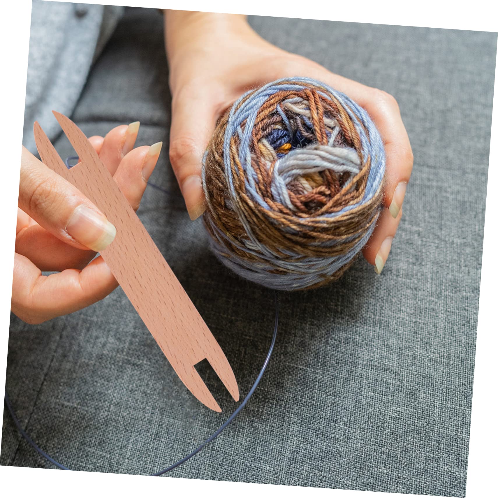 LALAFINA Knotting Kit for Beginners Wooden Shuttle Needle Craft Set Perfect Present for DIY Lovers