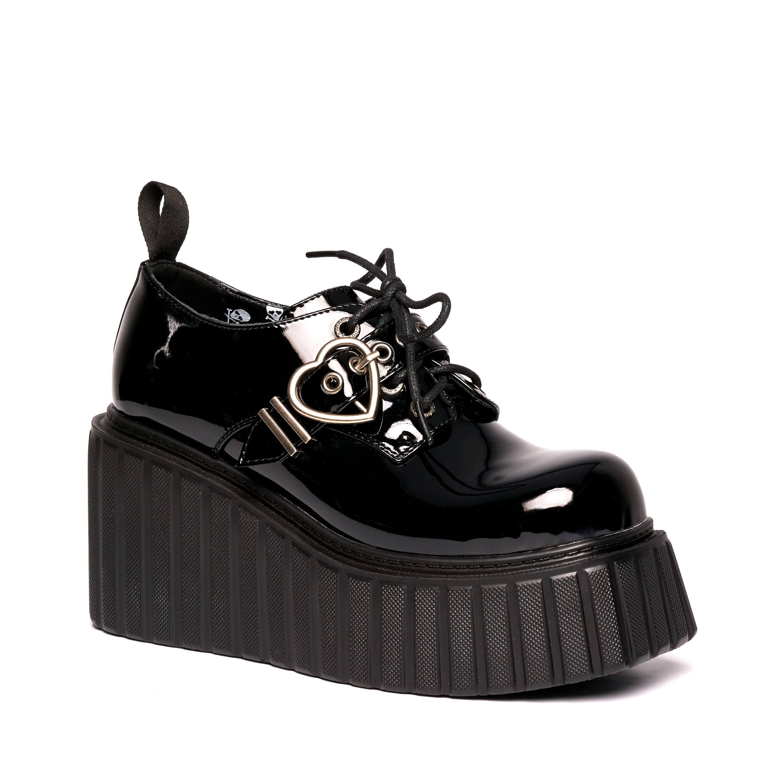 Lamoda Women's Chunky Platform Creeper Shoes - Black - Size 3