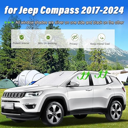 Miniatura 308 de KMF - Parasol de repuesto para parabrisas, cubierta para ventana lateral y trasera, cubierta protectora para visor, para campamento, bebé, bloqueo