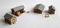 Vista 1 de Outland Models Train Railway Layout Country Farm House Shed Cottage Set N Scale