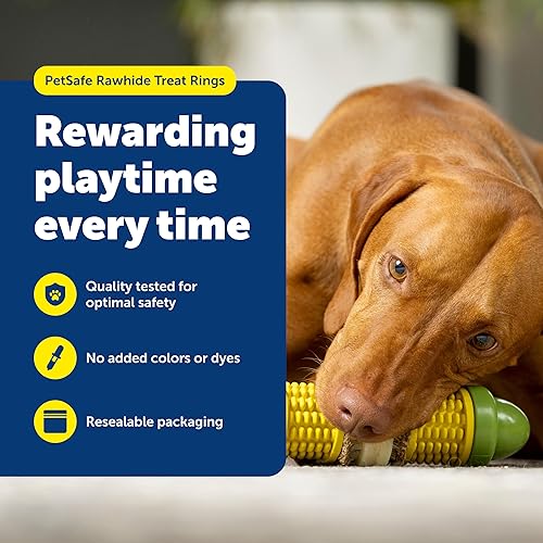 Miniatura 2 de PetSafe - Anillos de piel cruda natural, anillos de juguete para perro, recambios para juguetes de perros pequeños, medianos, grandes y variados