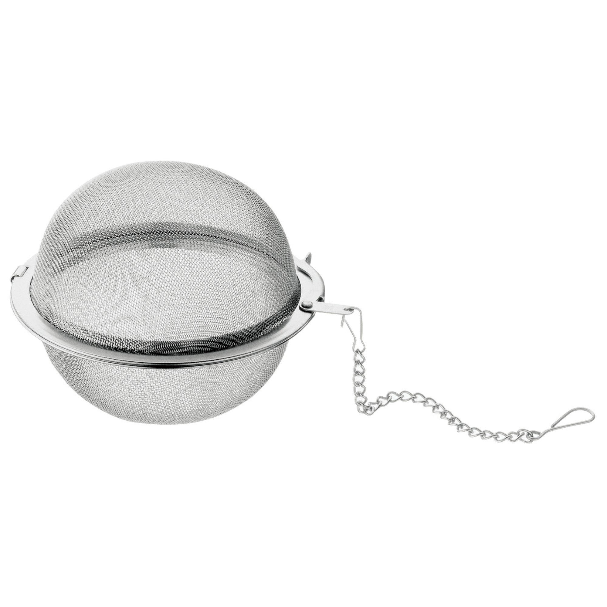 WMFGourmet Tea Strainer 5 cm, Tea Ball with Chain, Tea Infuser, Spice Strainer, Spice, Polished Cromargan Stainless Steel, Dishwasher Safe