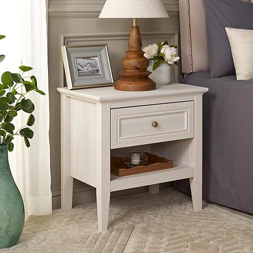 SAFAVIEH Home Collection Sondra Bleached White/Gold 2-Drawer Nightstand
