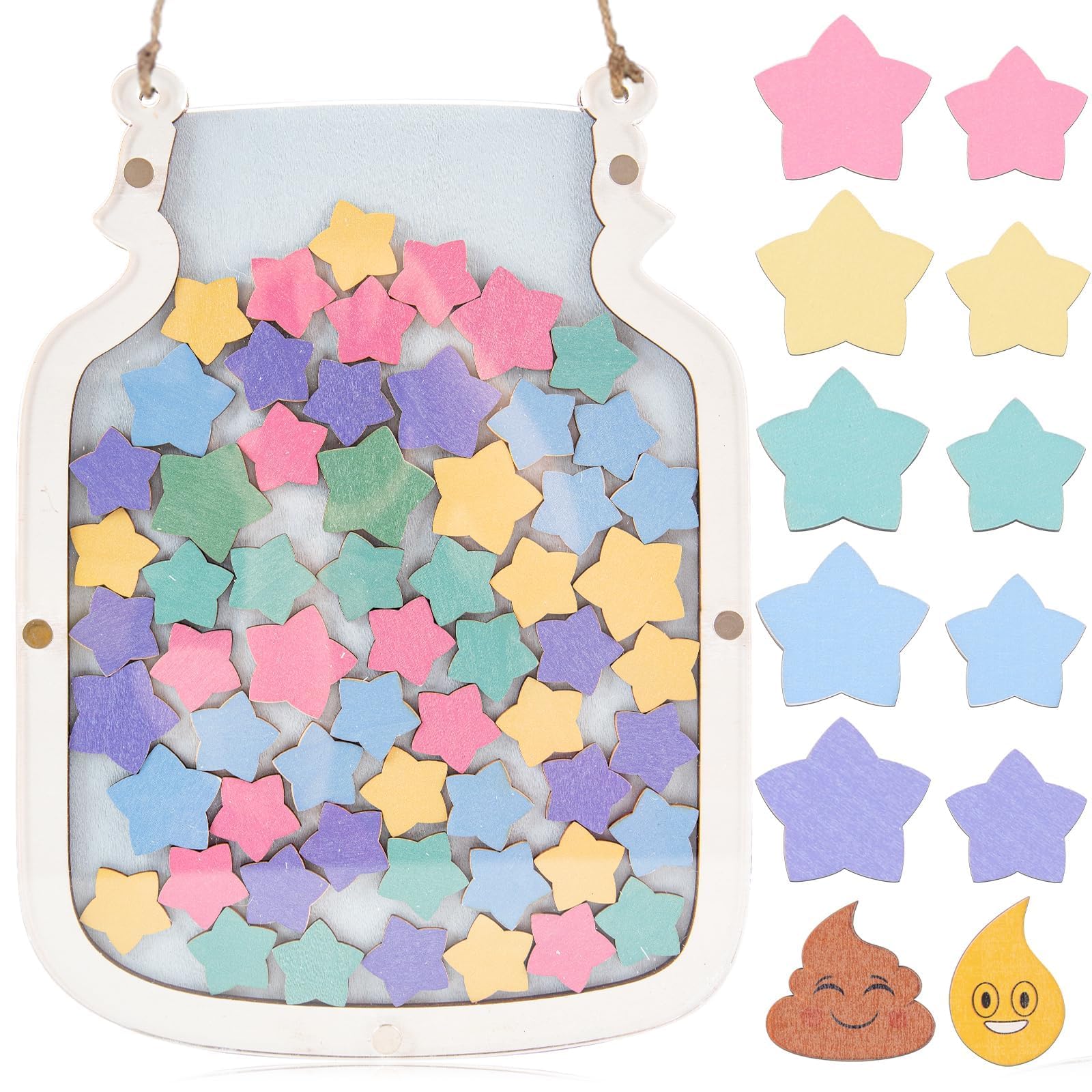 Snapklik.com : 102 PCS Stars Reward Jar For Kids, Large Reward Chart ...