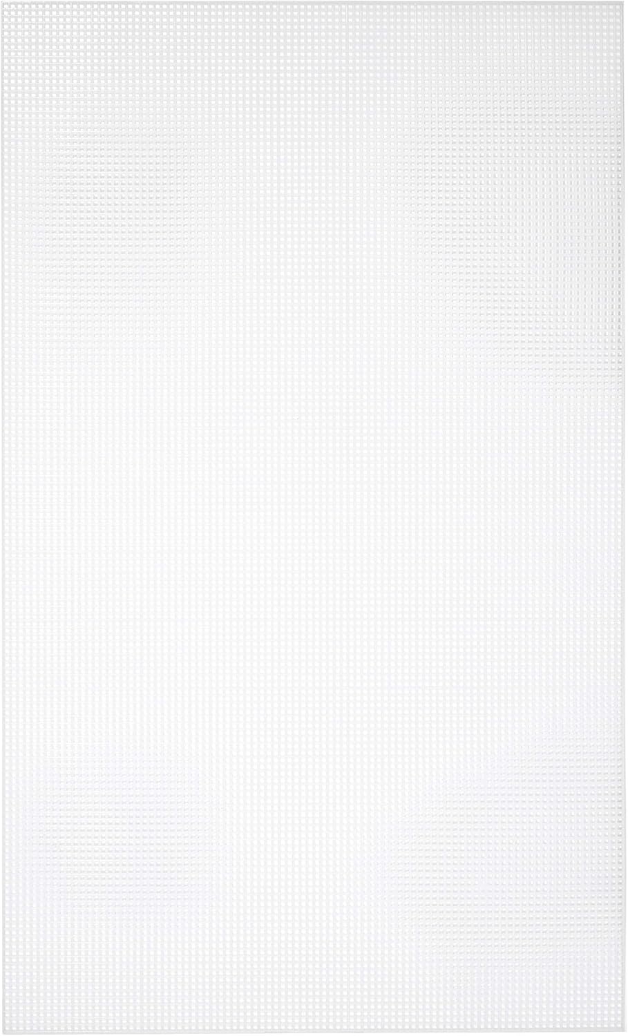 Cousin DIY 7 Count Ultra Stiff Plastic Stitching Canvas, 13.625 x 22.6, White