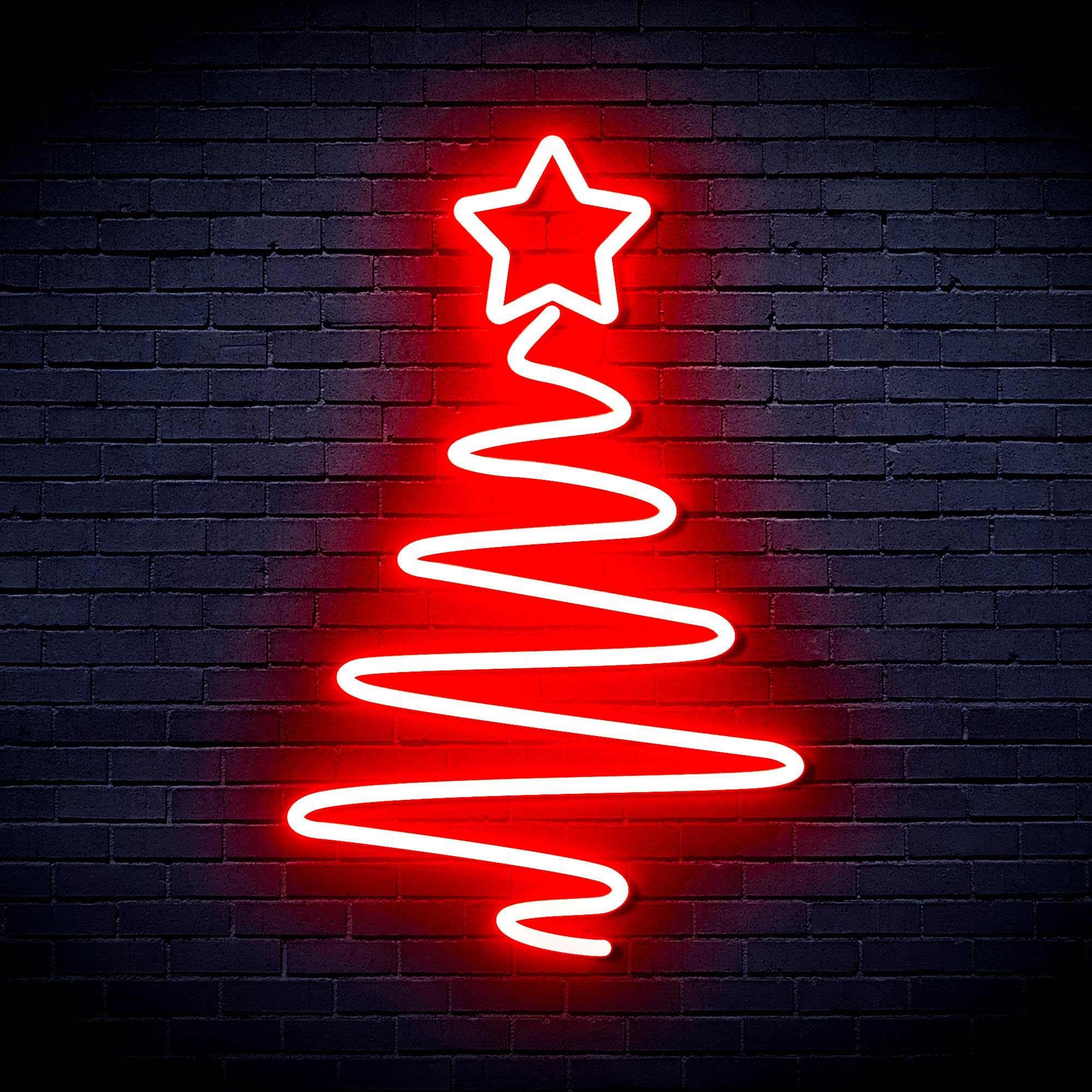 ADVPRO Modern Christmas Tree Flex Silicone LED Neon Sign - Red - st16s64-fnu0152-r