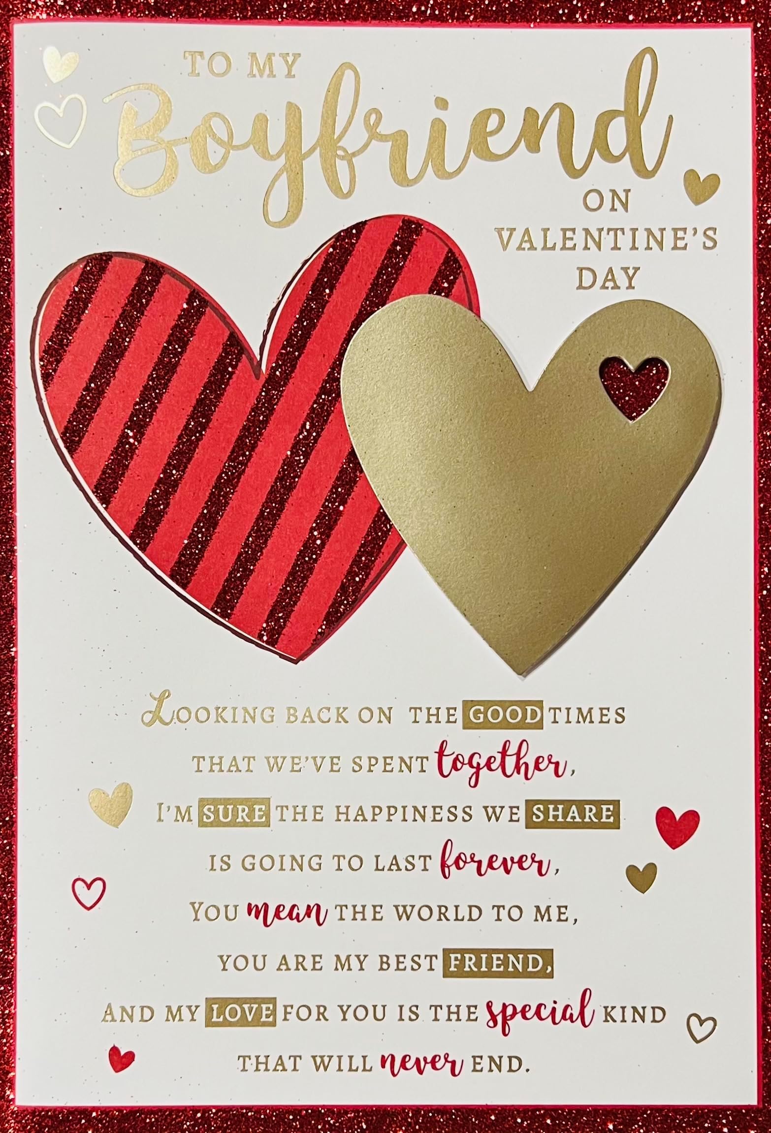 Valentines Day Card To My Boyfriend On Valentine's Day Amazon.co.uk