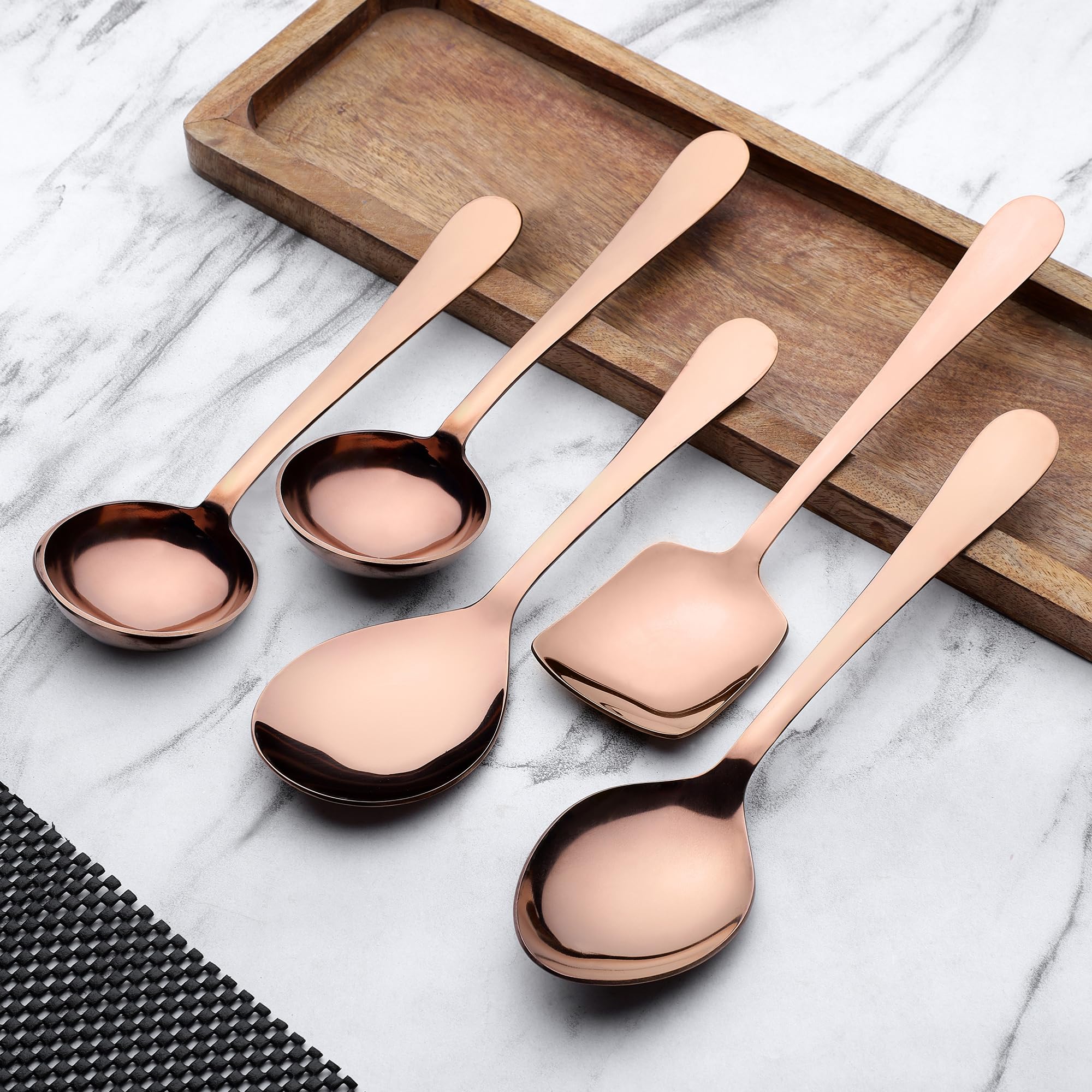 Parage Stainless Steel Serving Spoons - 5 Piece Set -7