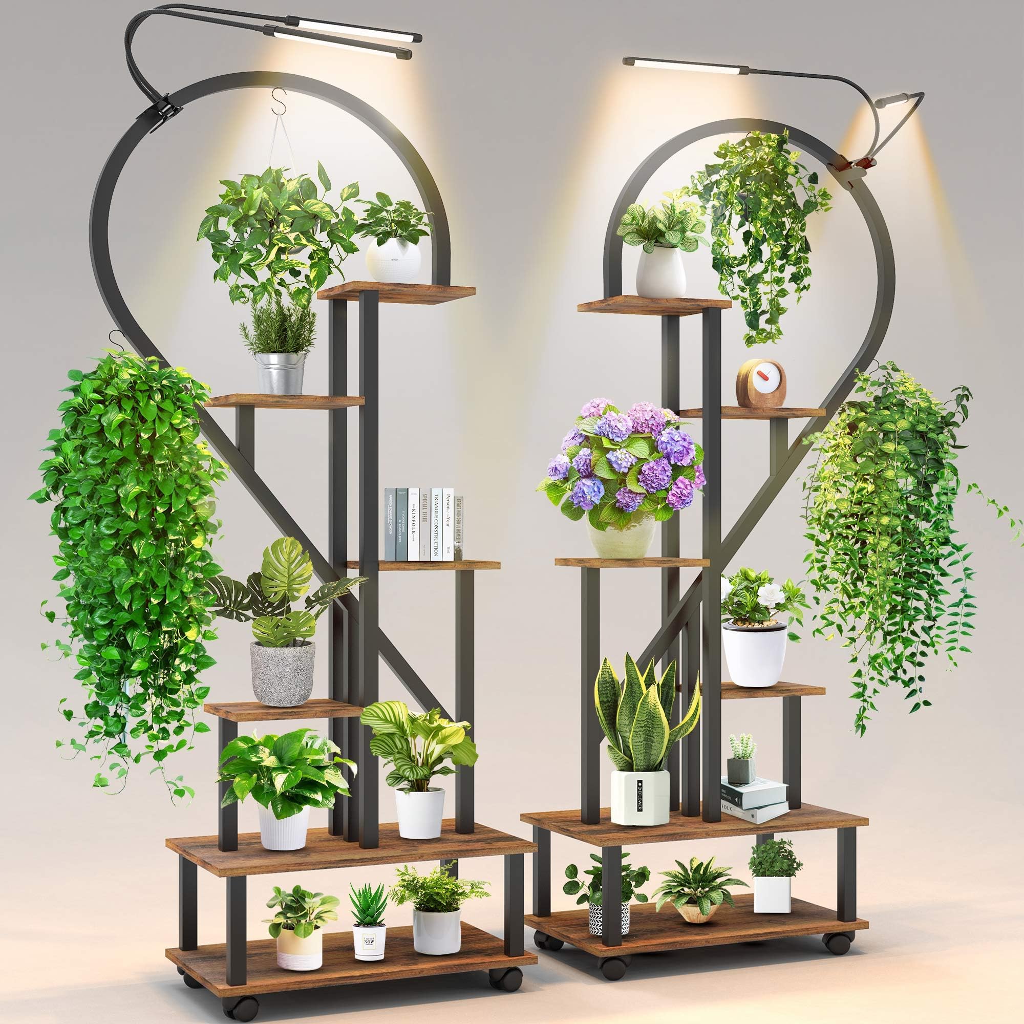 Amazon.com : Plant Stand Indoor with Grow Lights - 5 Tier Tall Plant Stand, Metal Plant Shelf ...