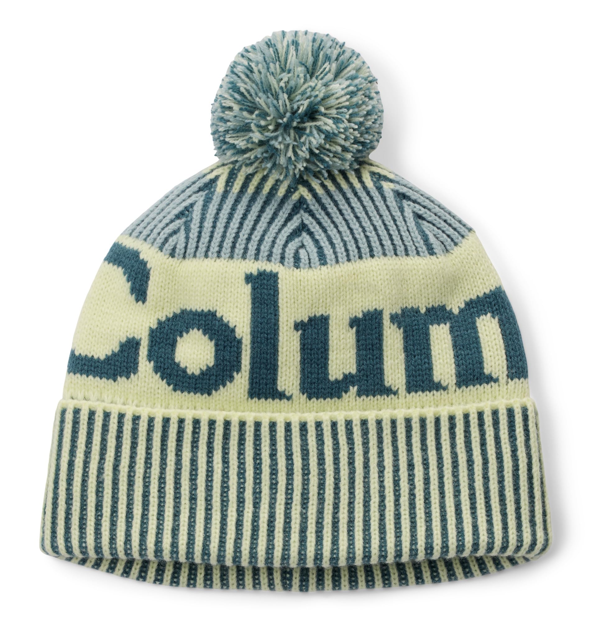 Columbia Youth Polar Powder 3, Beanie, Everblue/Crushed Blue/Citron Haze, One Size