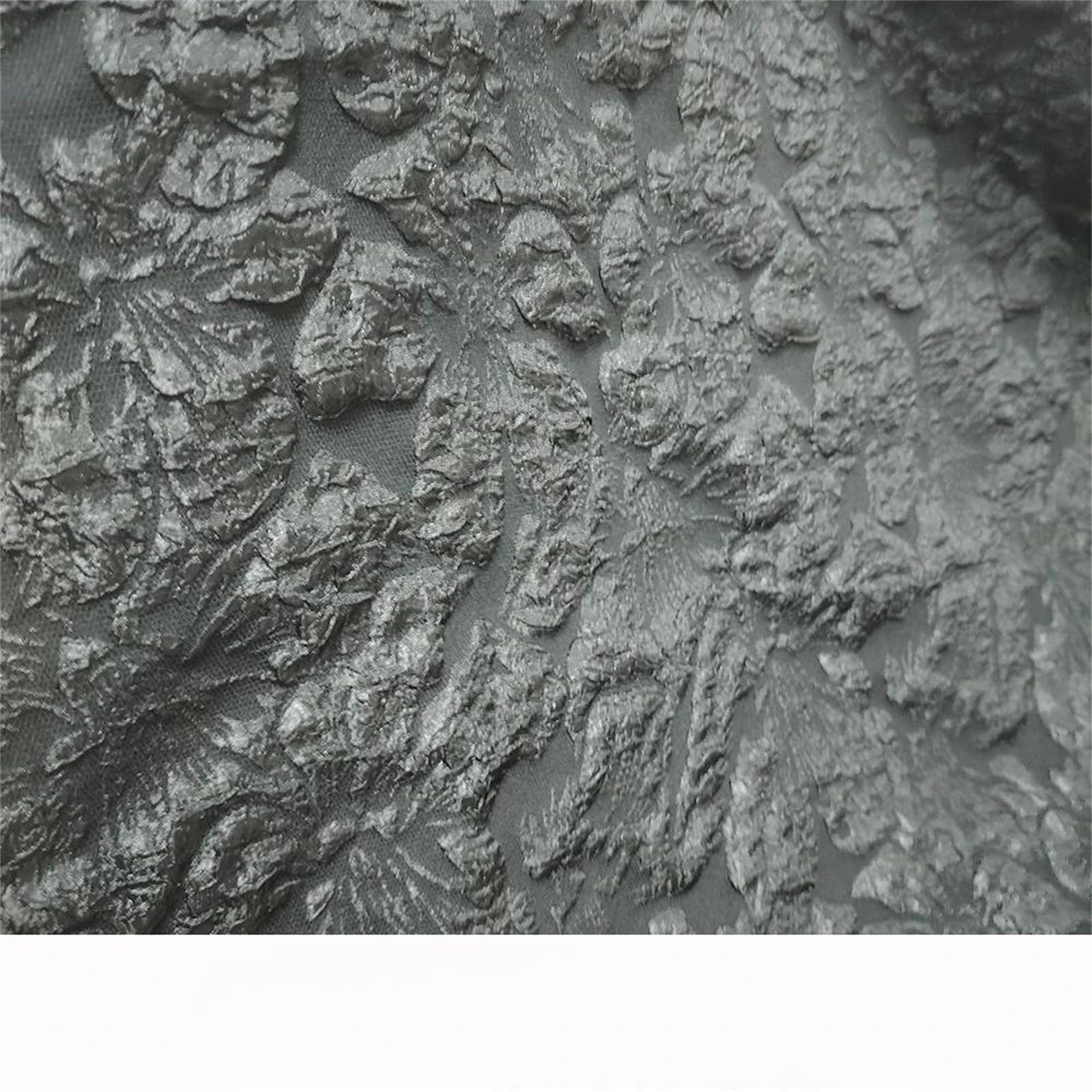 Tessuto Strutturato a Fiori con Texture a Rilievo, 150 cm, for gonne e Borse Decorative(White)