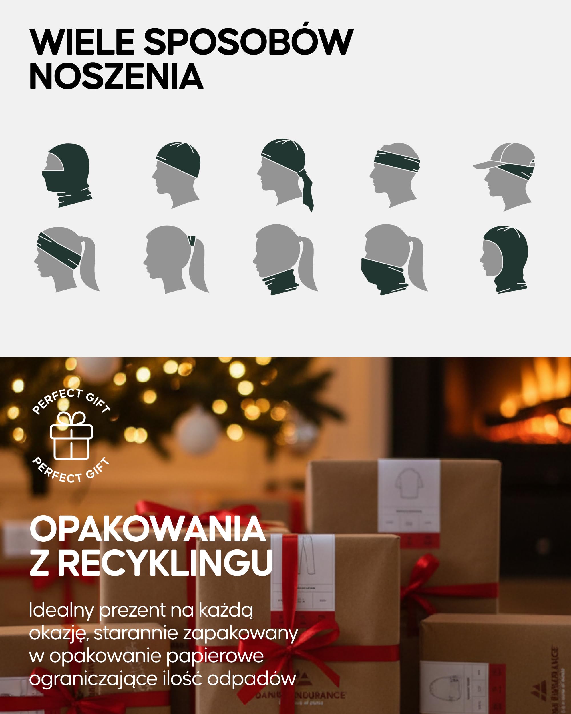 DANISH ENDURANCE Komin z 100% Wełny Merino, Lekka Kominiarka, Wielofunkcyjna Bandana, dla Mężczyzn i Kobiet, Unisex