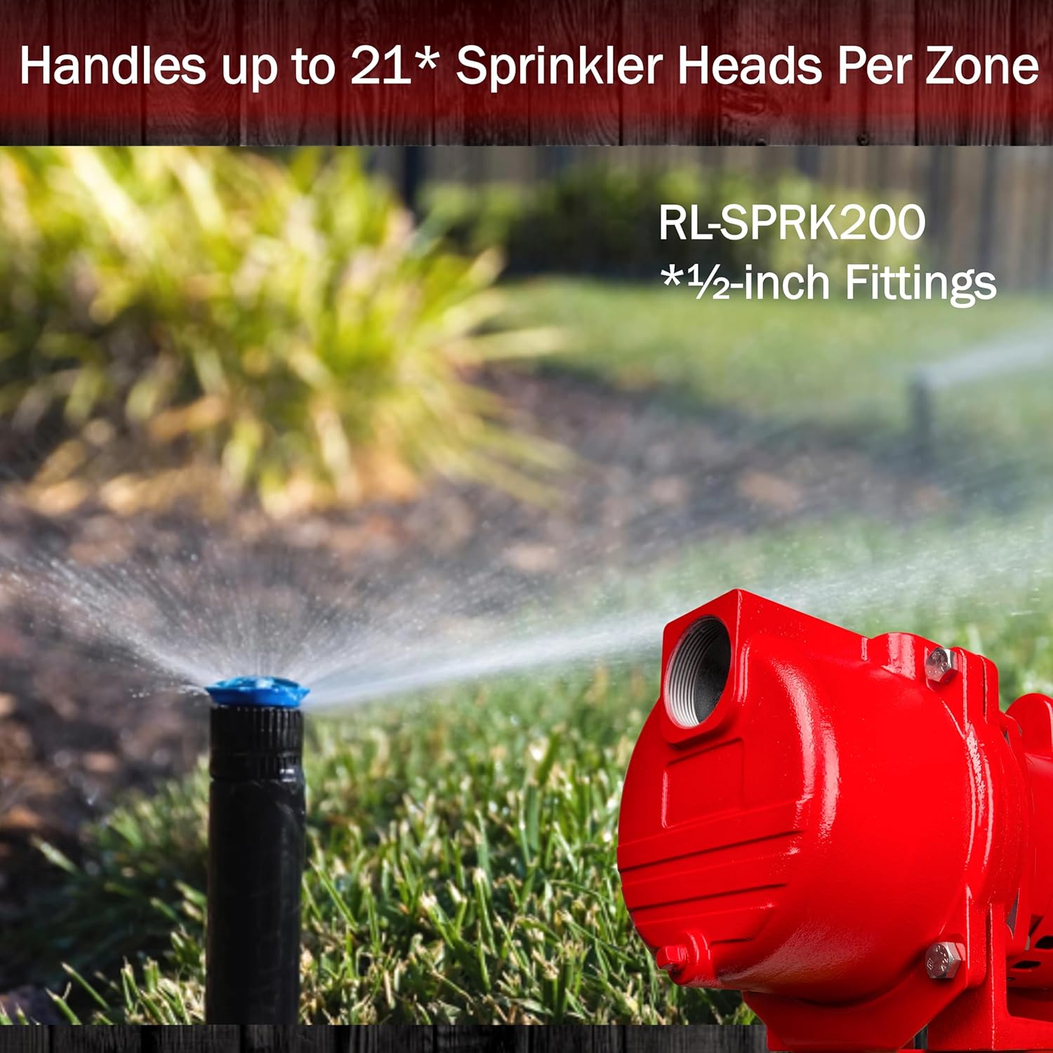 Red Lion RLSPRK200 97102001 Bomba de riego de hierro fundido de 230