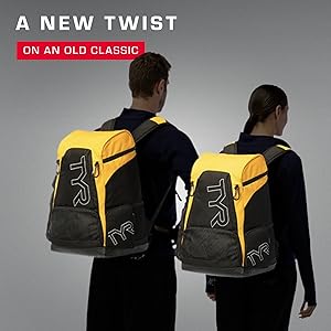 Alliance Backpack TYR Wet/Dry Athletic Gym and Pool Bag for Men and Women - Separate Wet/Dry Compartments, 45L Capacity, Ergonomic, Water-Resistant - Available in Team Colors