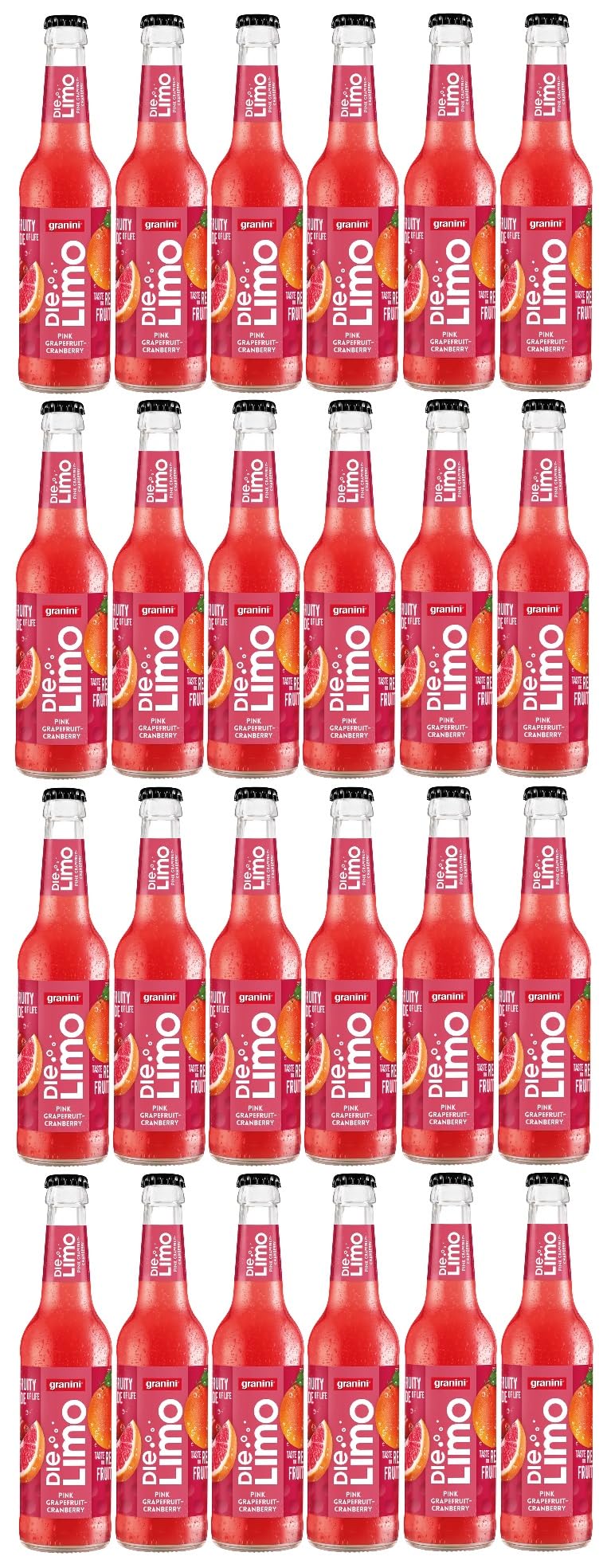 24 Flaschen Granini Die Limo Pink Grapefruit-Cranberry a 0,33 L inkl. MEHRWEGPFAND + Space Keks gratis a 45 g von Onlineshop Bormann