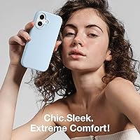 Vista 311 de GONEZ Funda de silicona para iPhone 15 Pro Max, compatible con Magsafe, protector de cámara + protector de pantalla, forro de microfibra suave Negro