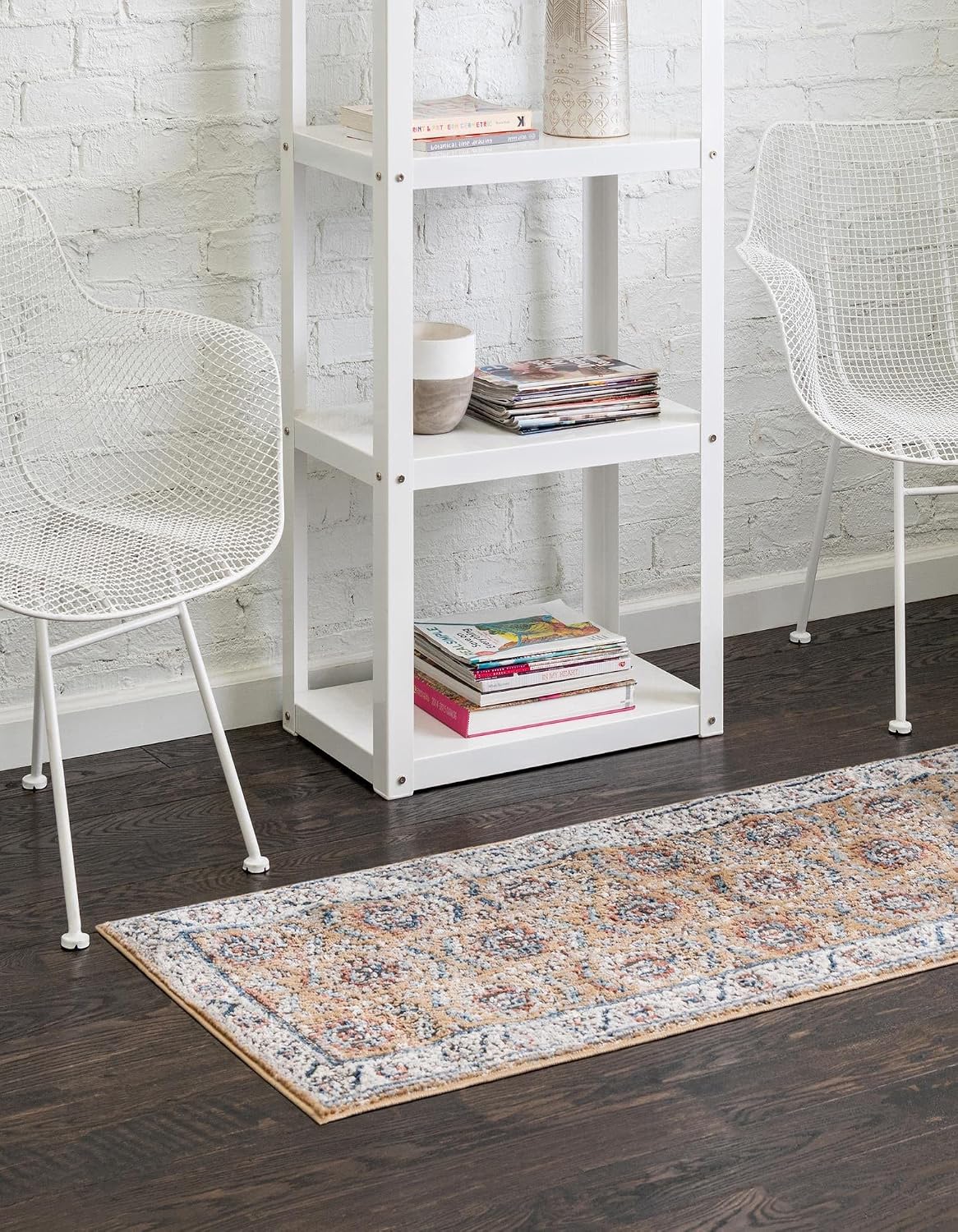 Rugs.com Nyla Collection Rug – 2' x 8' Runner Mustard Yellow Medium Rug Perfect for Hallways, Entryways