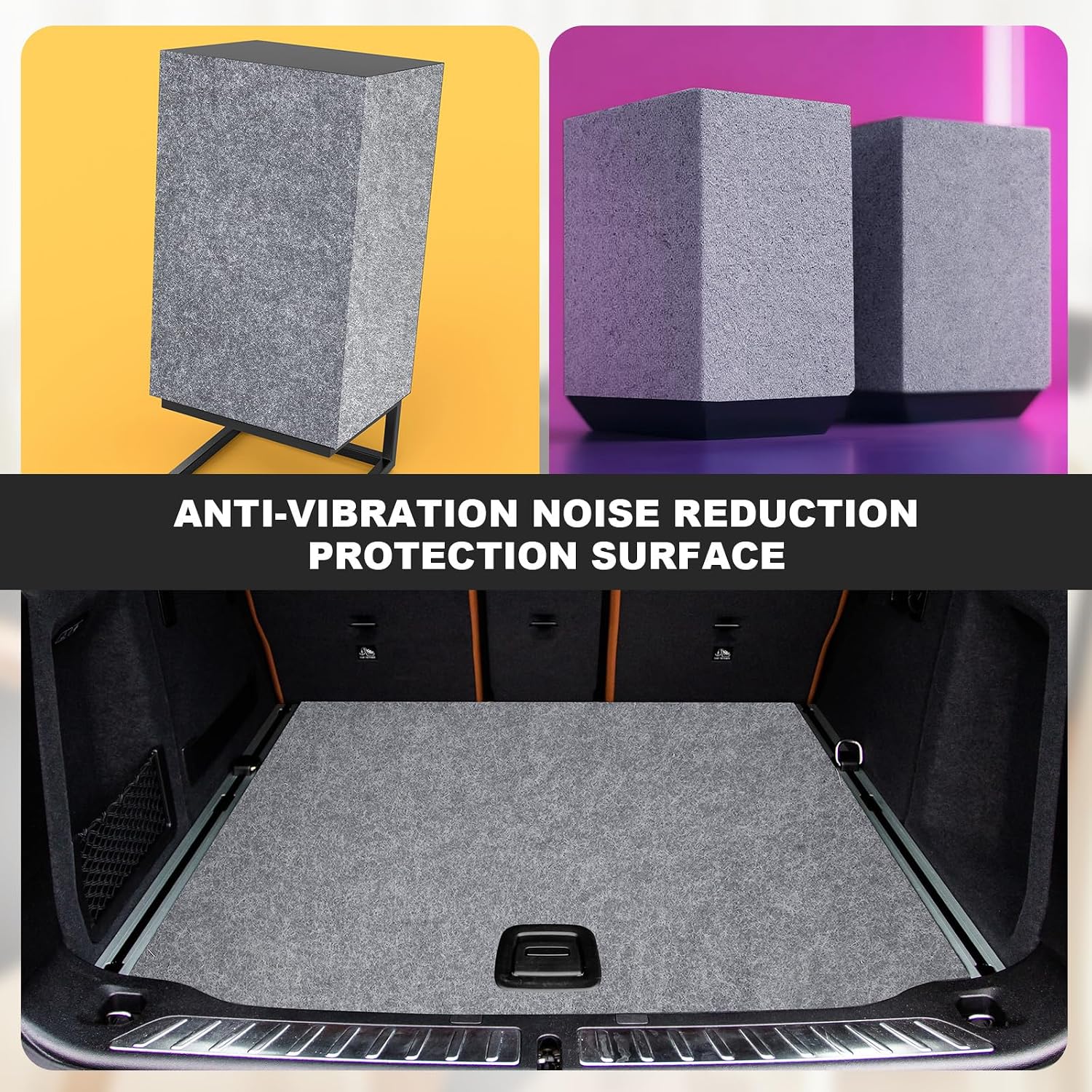 Nuanchu 78.7 x 47.2 Inch Light Gray Underfelt Carpet for Speaker Sub Box, RV, Boat, Marine, Auto, Truck, Car Trunk, Door Liner, Desk