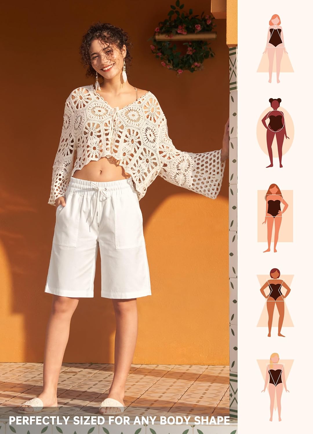 Willit Women's Linen Shorts Casual Bermuda Long Linen Shorts High Waisted Comfy Summer with Pockets 5" 10" - Image 6