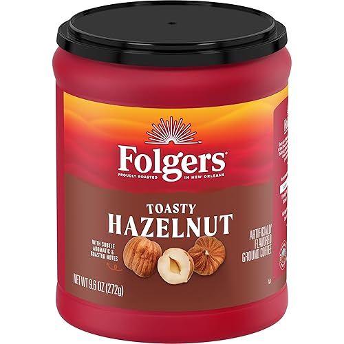 Miniatura 3 de Folgers Café molido con sabor a avellana tostada, recipiente de 9.6 onzas (paquete de 6)