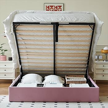 AyuAyuさま専用 Amazon.com: YUHUASHI Queen Size Hydraulic Storage Bed