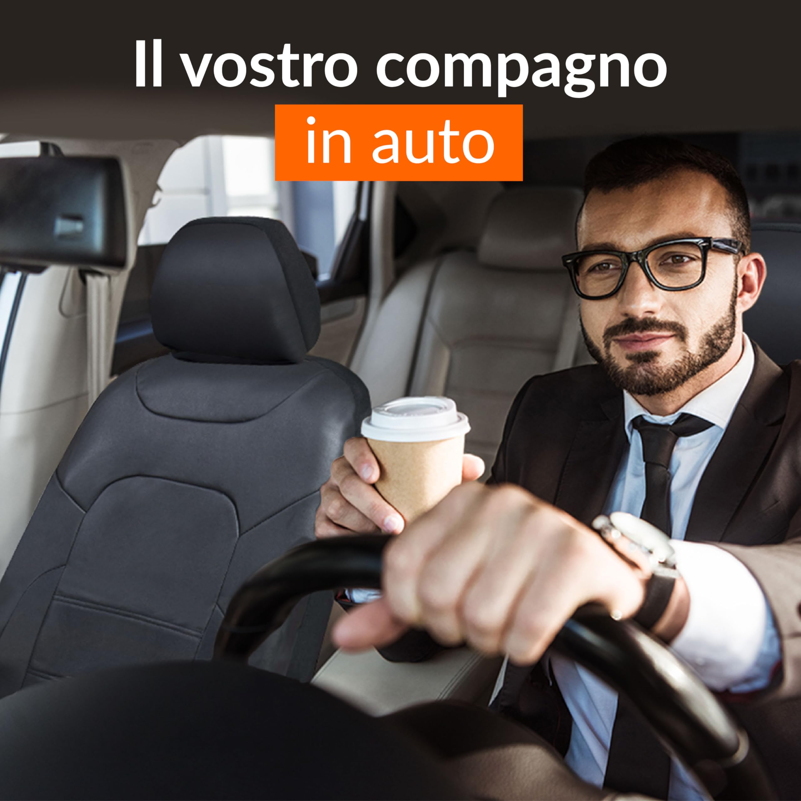 Upgrade4cars Coprisedili Anteriori Auto Universali Eco-Pelle Nero | Set Copri-Sedile Universale per Guidatore e Passeggero con Airbag Laterali | Accessori Auto Interno