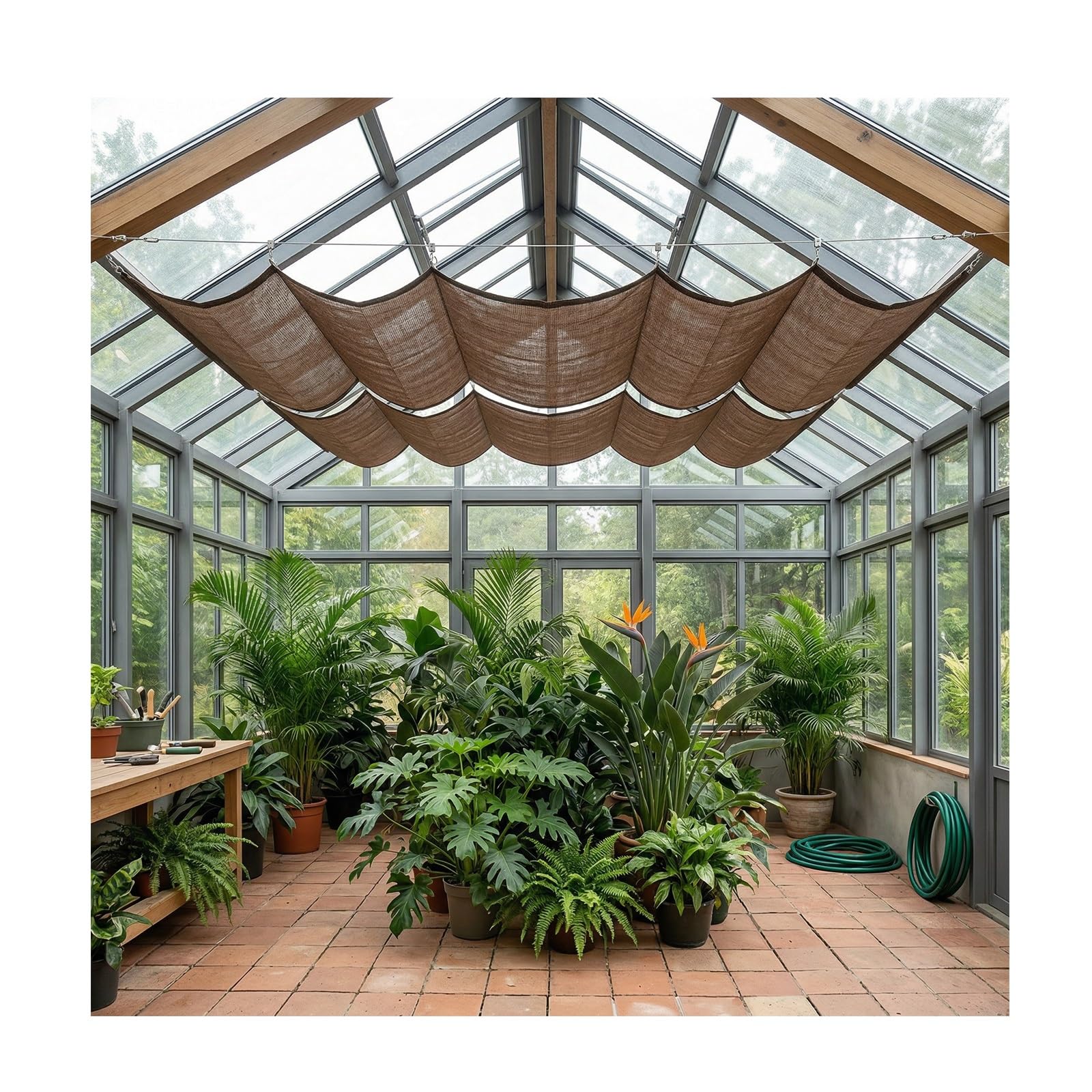 Auvent rétractable en PEHD haute densité bâche ondulée durable 12m