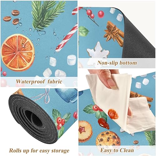 Miniatura 3 de Salvamanteles plegables azules para platos calientes, resistentes al calor, para encimeras y camino de mesa al aire libre, impermeable, para granja,