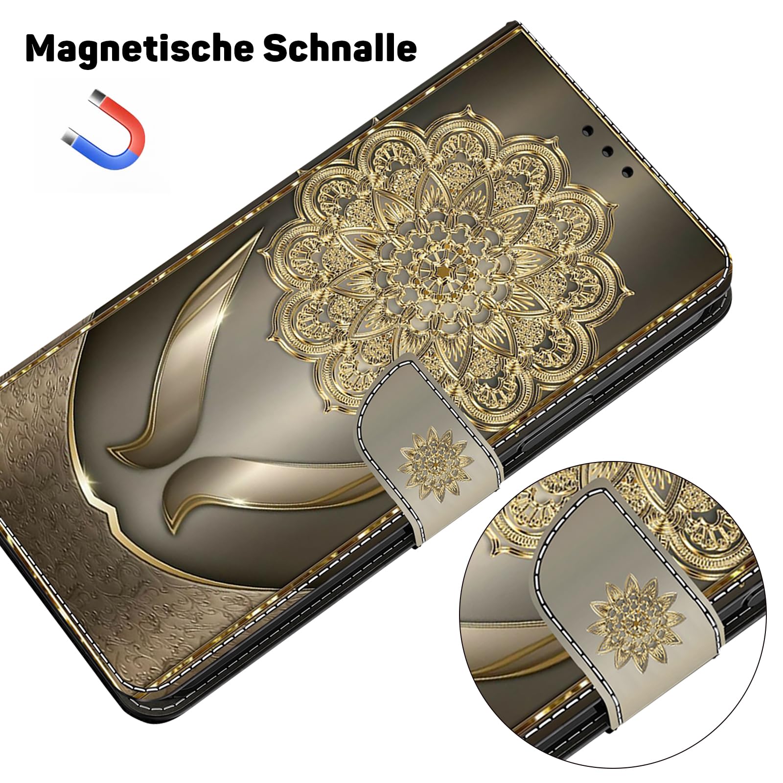 Custodia a portafoglio per Xiaomi Redmi Note 8 Pro, in pelle