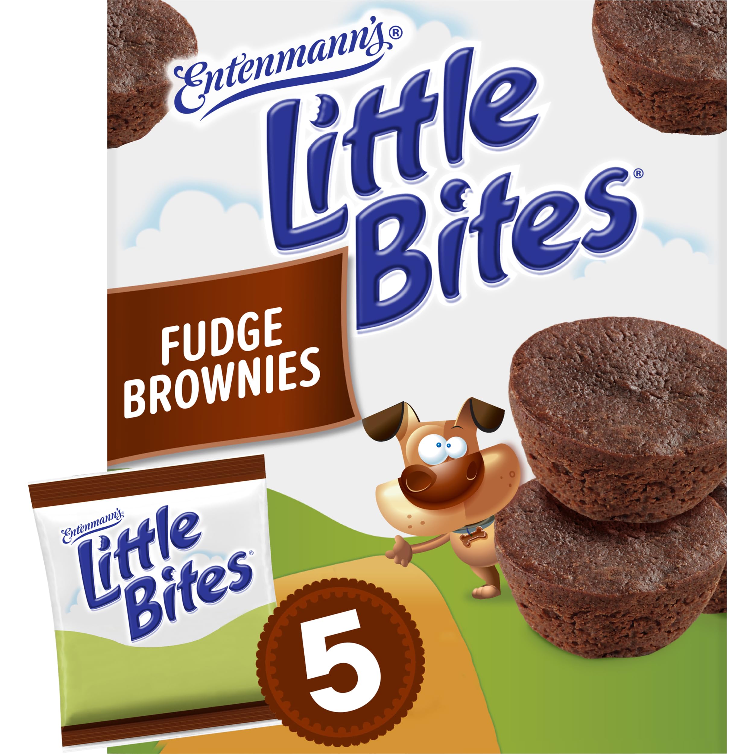 Entenmann's Little Bites Chocolate Fudge Mini Brownies, 5 packs, 9.75 oz