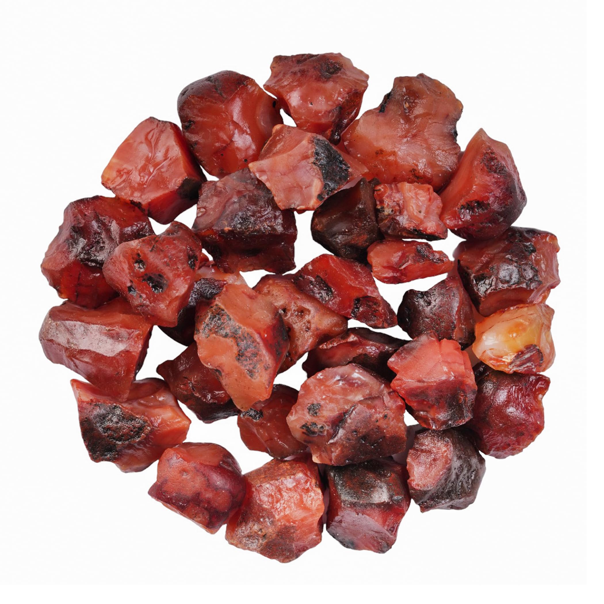 Crushed Carnelian Crystal - Raw Stones for Tumbling - Crystals and Healing Stones Box - Polished Rocks - Crystals Large Natural - Rare Rocks Minerals and Crystals - Positive Energy