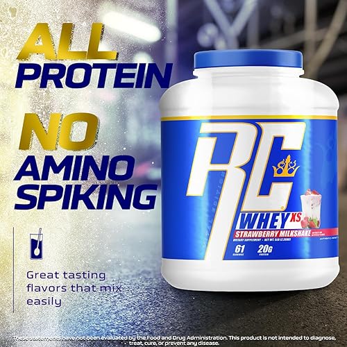Miniatura 5 de Ronnie Coleman Signature Series Whey XS Proteína en polvo, mezcla de batido preentrenamiento para apoyo muscular magro, suplemento bajo en azúcar