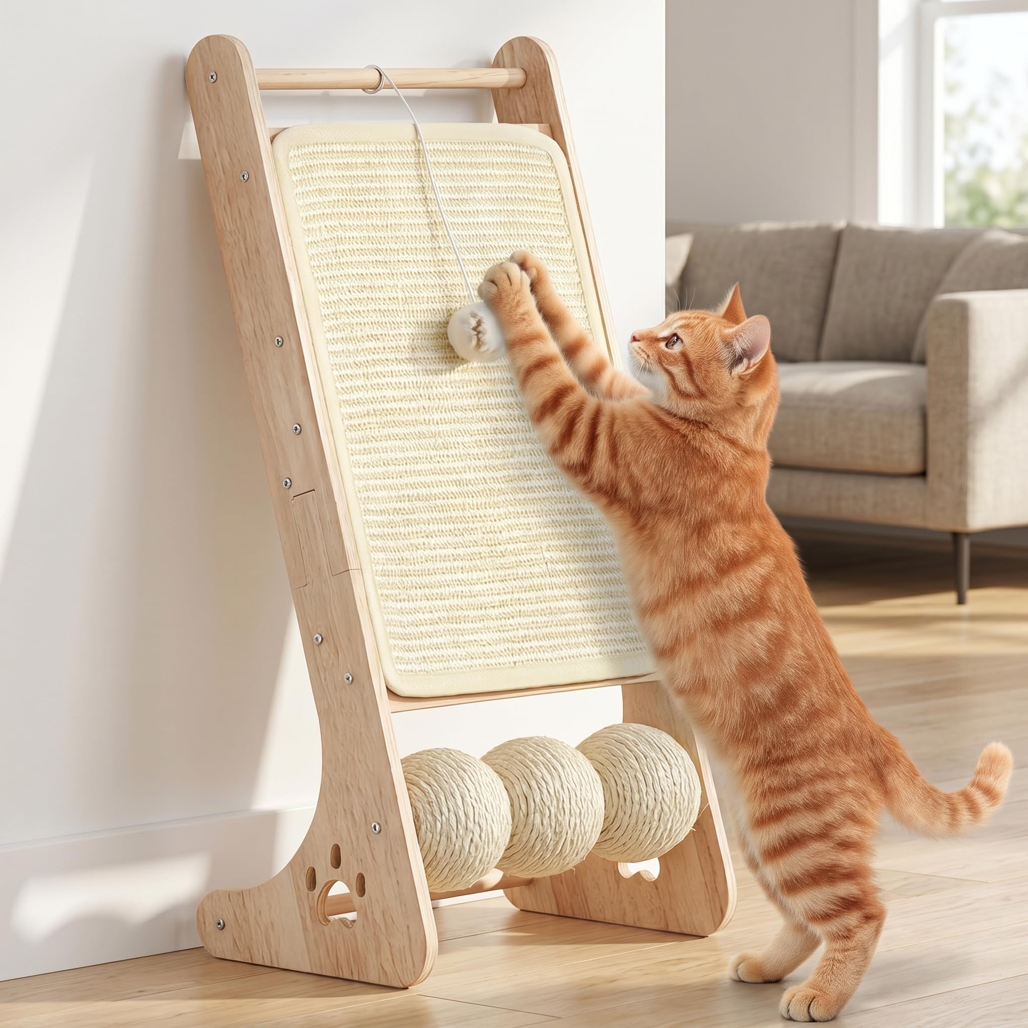 Giffoirs en sisal pour chat d'intérieur, protégez votre salon avec style