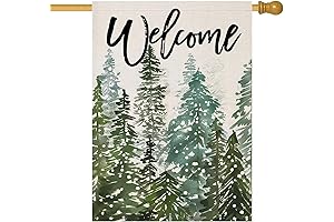 Welcome Winter House Flags: Festive, Double-Sided Yard Decor for the Holidays
