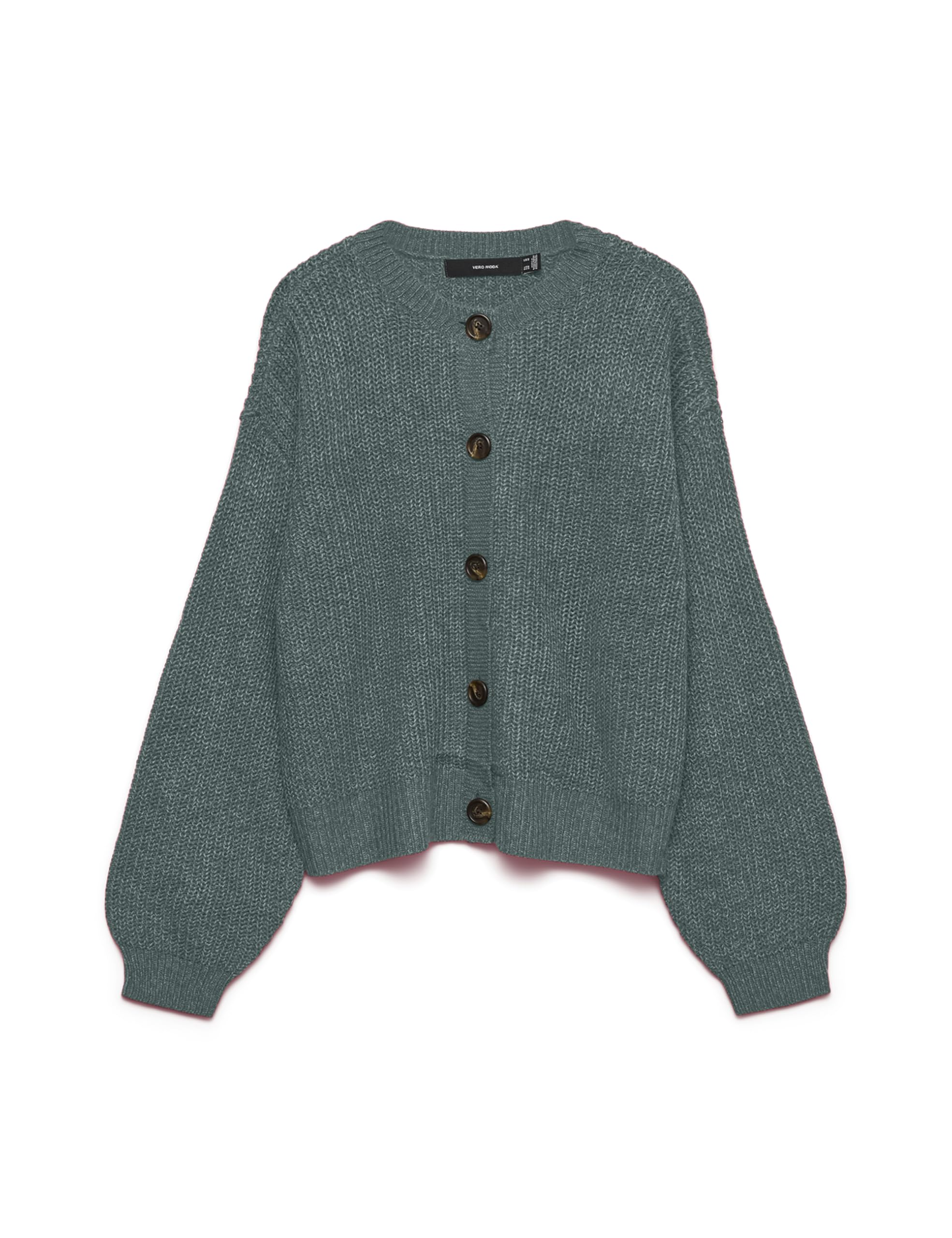 VERO MODA Vmlea LS O-Neck Cardigan Noos, Balsam Green, M