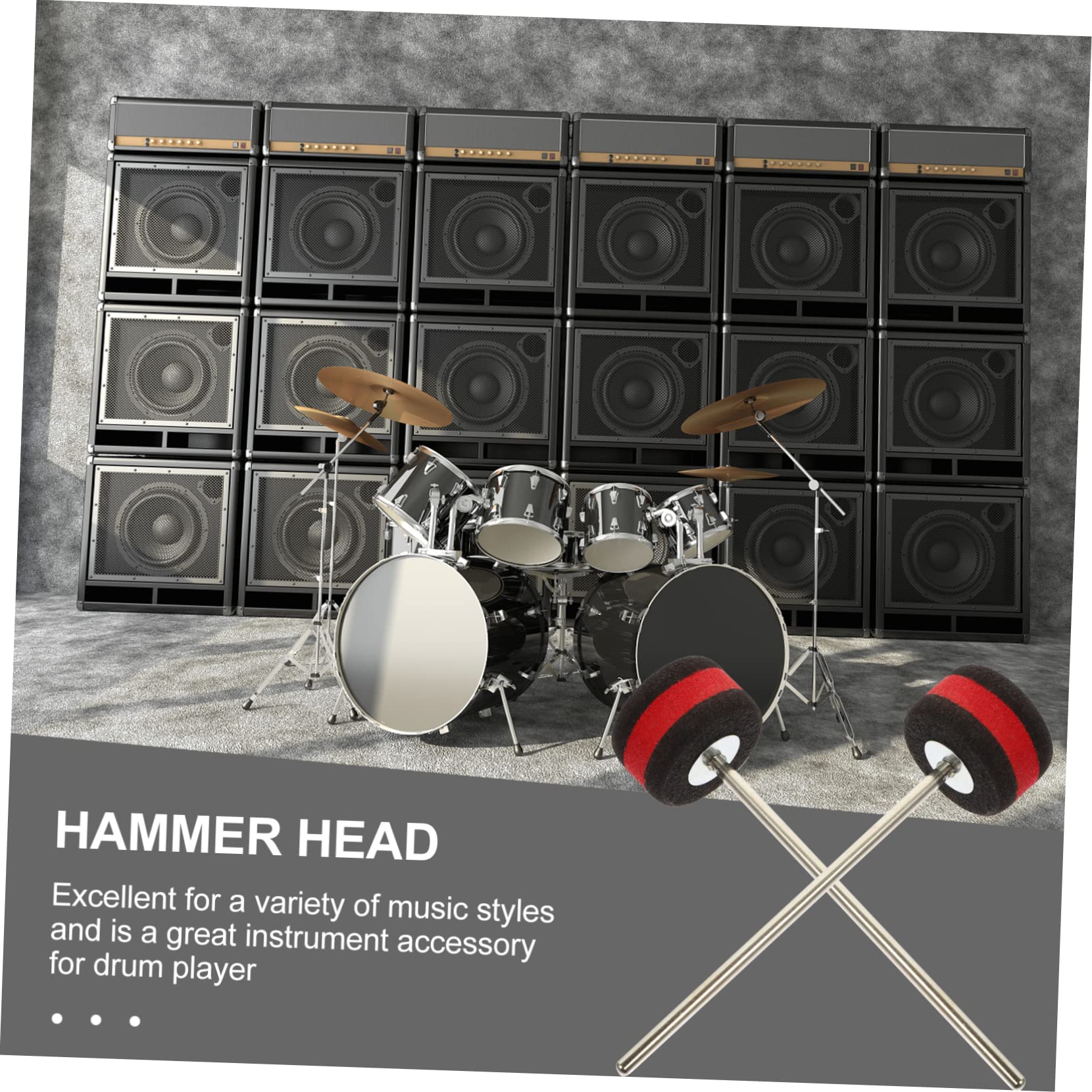 HEMOTON Drum Pedal Part Kick Pedal Drum Beater Head Dumb Kick Pedal Drum Replace for Jazz Drum Set
