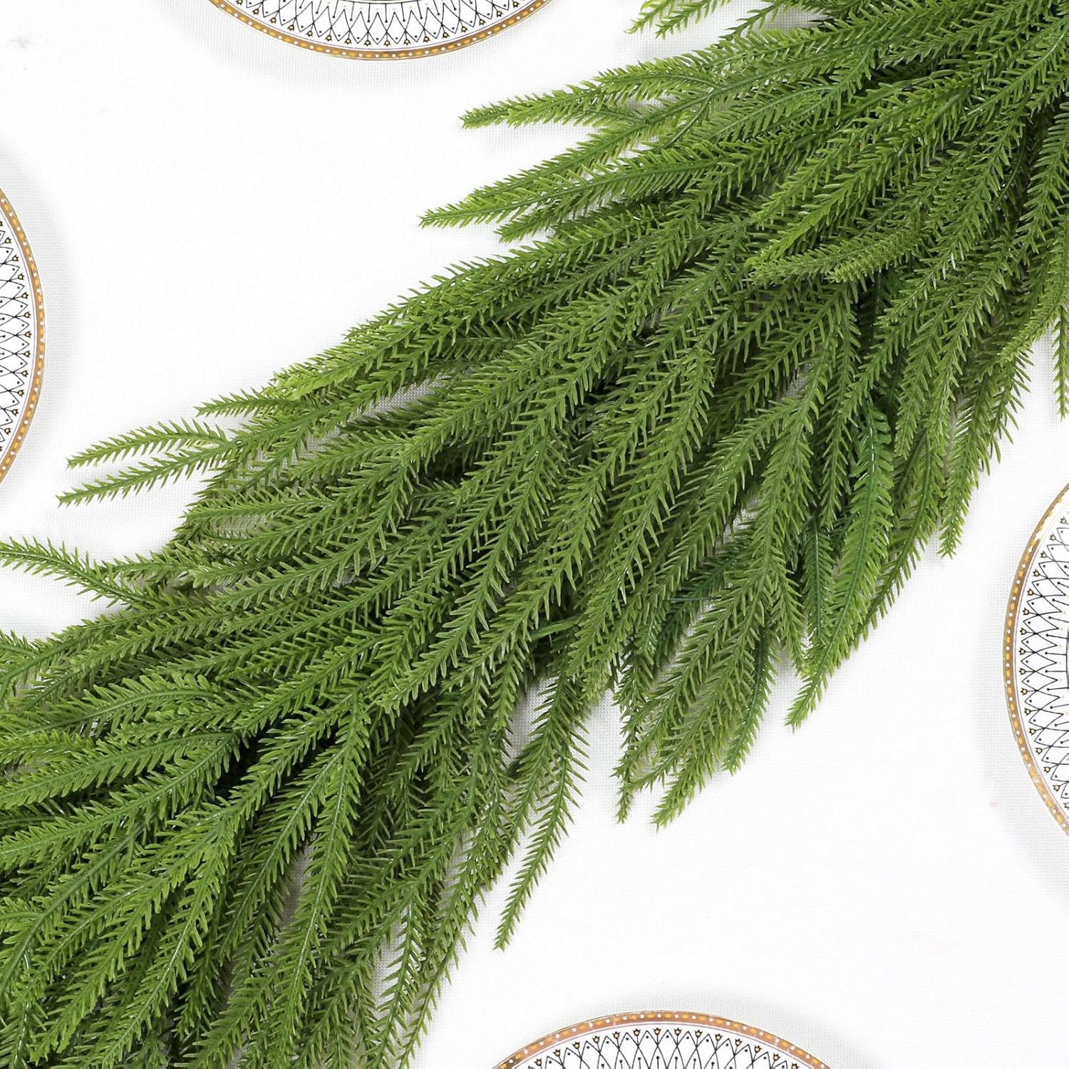 Christmas Garland for Mantle, Norfolk Pine Garland Artificial Greenery Garlands for Table, Wall, Mantle, Indoor, Outdoor Christmas Decorations(1 PCS, 6 FT) - Image 4