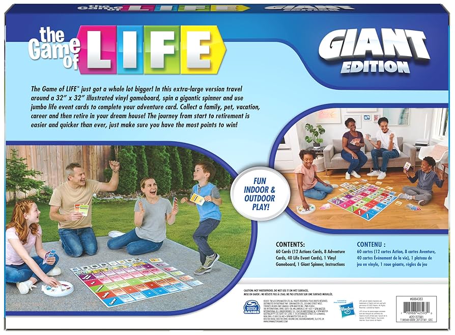 Amazon.com: The Game of Life, Giant Edition Family Board