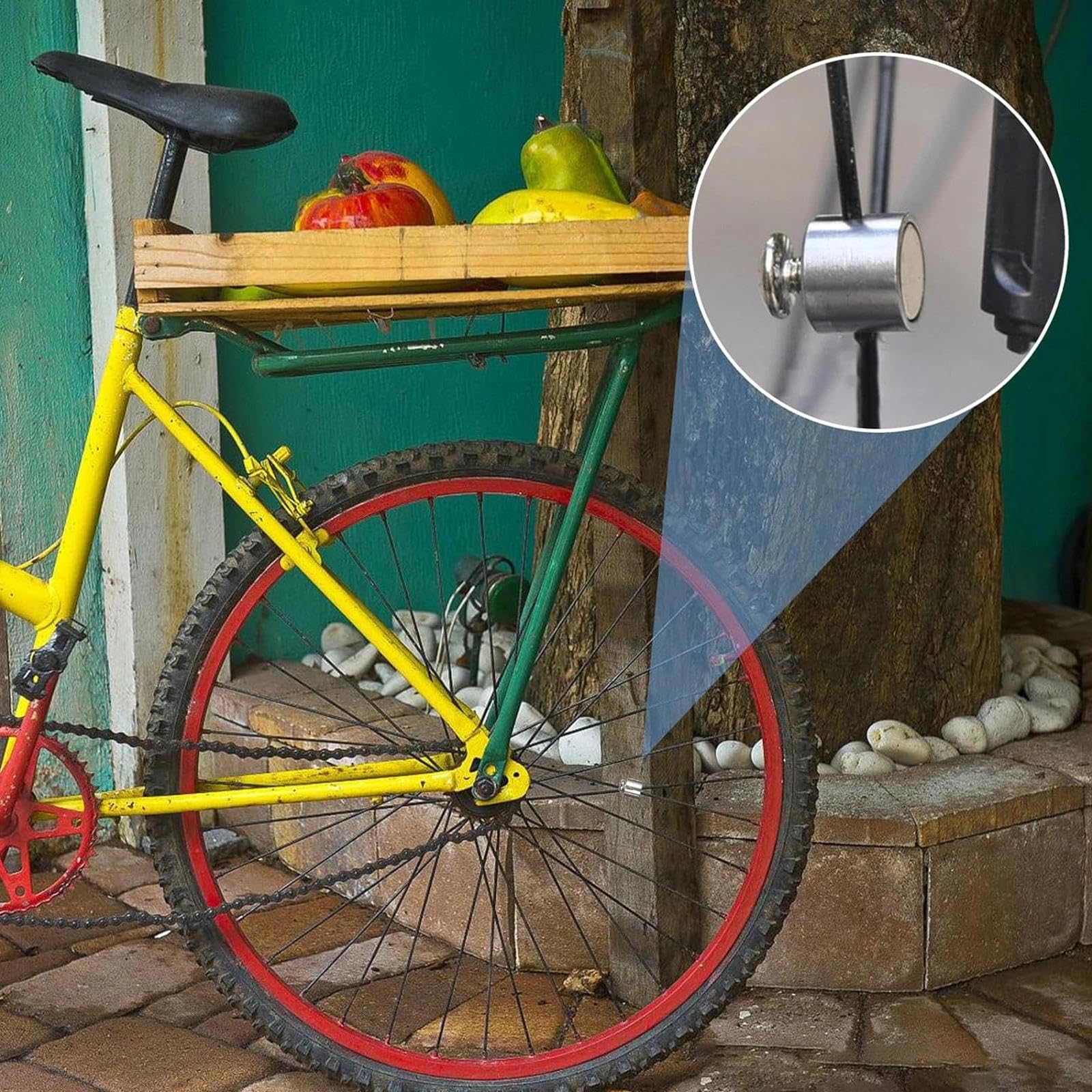 Capteur de Vitesse de Roue 2 Pièces, Aimant Néodyme Fer Bore 12mm pour E-Bike
